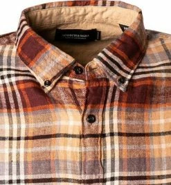 Bestpreis ⭐ Scotch & Soda Hemd 163337/0217 Regular Fit, Reines Leinen, Beige-dunkelrot kariert, Beige-dunkelrot 👏 -Hemden Verkaufsgeschäft 381305 norm2