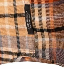 Bestpreis ⭐ Scotch & Soda Hemd 163337/0217 Regular Fit, Reines Leinen, Beige-dunkelrot kariert, Beige-dunkelrot 👏 -Hemden Verkaufsgeschäft 381305 norm5