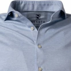 Budget ⌛ DESOTO Hemd New Hai 97007-3/502 Jersey, Hellblau meliert, Hellblau 🔥 -Hemden Verkaufsgeschäft 381336 norm2