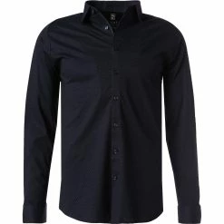 Blitzangebot 🧨 DESOTO Hemd Kent 98028-3/598 Jersey, Dunkelblau gemustert, Dunkelblau ✔️