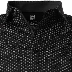 Budget 💯 DESOTO Hemd Kent 98028-3/599 Jersey, Dunkelblau-weiß gemustert, Dunkelblau-weiß-rot 🤩 -Hemden Verkaufsgeschäft 381344 norm2