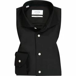 Schlussverkauf 🔥 ETON Hemd 1000/02604/18 Contemporary, Merinowolle, Schwarz 🎁