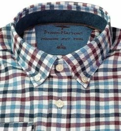 Angebote ⭐ Fynch-Hatton Hemd 1221 8140/8144 Baumwolle, Blau-rot kariert, Blau-dunkelrot-weiß 🧨 -Hemden Verkaufsgeschäft 381449 norm2