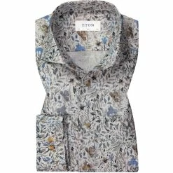 Besorgen 🔥 ETON Hemd 1000/02637/15 Slim Fit, Baumwolle, Beige-blau gemustert, Multicolor 🛒