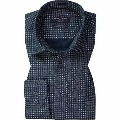 Billig 🌟 CasaModa Hemd 413716900/100 Casual Fit, Baumwolle, Dunkelblau gemustert, Dunkelblau 🎉