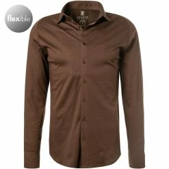 Billig 🎁 DESOTO Hemd Kent 97028-3/870 Jersey, Braun meliert, Braun ✨