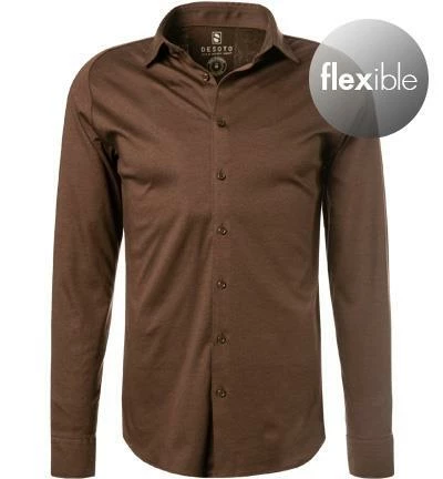 Billig 🎁 DESOTO Hemd Kent 97028-3/870 Jersey, Braun meliert, Braun ✨ 2 Billig 🎁 DESOTO Hemd Kent 97028-3/870 Jersey, Braun meliert, Braun ✨ – Bild 2