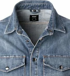 Angebote 🔥 BOSS Hemd Noaro 50463089/422 👖 Jeanshemd, Regular Fit, Baumwolle, Mittelblau 🥰 -Hemden Verkaufsgeschäft 381546 norm2