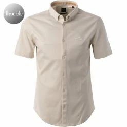 Bestes Angebot 😉 BOSS Hemd Biadia 50462003/131 Regular Fit, Jersey, Ecru 🌟