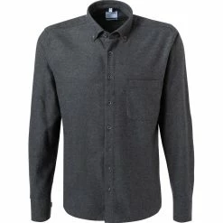 Aktion 😉 Haupt Hemd 715110159070/10905 Regular Fit, Baumwolle, Dunkelgrau meliert, Dunkelgrau ✨