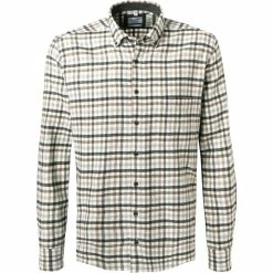 Blitzangebot ❤️ Haupt Hemd 715111159071/30902 Regular Fit, Flanell, Grau-beige kariert, Grau 🌟