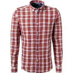 Bester Verkauf ⭐ N.Z.A. Hemd 21KN511/1588 Baumwolle, Rot kariert, Rot 🧨