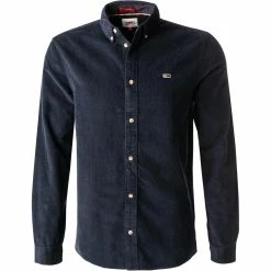 Bestes Angebot ✔️ TOMMY 👖 JEANS Hemd DM0DM11302/C87 Regular Fit, Bio Baumwolle, Dunkelblau 😀