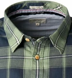 Aktion 🛒 Pepe 👖 Jeans Hemd Maxi PM307114/571 Regular Fit, Flanell, Navy-grün kariert, Dunkelblau-grün 🛒 -Hemden Verkaufsgeschäft 381781 norm2