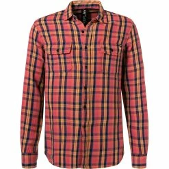 Neu ⭐ Replay Hemd M4065.000.52452/010 Baumwolle, Rosa-gelb kariert, Pink-gelb-blau ⌛