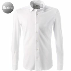 Coupon ❤️ BOGGI MILANO Hemd BO21A0495/01 Piqué schnelltrocknend, Weiß 🧨