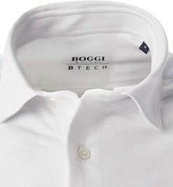 Coupon ❤️ BOGGI MILANO Hemd BO21A0495/01 Piqué schnelltrocknend, Weiß 🧨 -Hemden Verkaufsgeschäft 381923 norm2