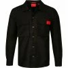 Top 10 🧨 HUGO Overshirt Ederico 50463143/001 Baumwoll-Stretch schwarz, Schwarz 🧨