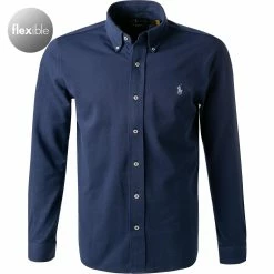 Rabatt 😀 Polo Ralph Lauren Hemd 710654408/074 Baumwoll-Piqué, Dunkelblau 🥰