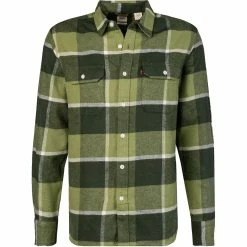 Rabatt 😉 Levi's® Hemd 173/0156 Overshirt, Relaxed Fit, Bio Baumwolle, Hellgrün dukelgrün kariert, Grün-moosgrün 🔔