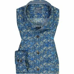 Billig 🔥 OLYMP Casual Modern Fit 4070/14/15 Hemd, Baumwolle, Blau gemustert, Blau 😀