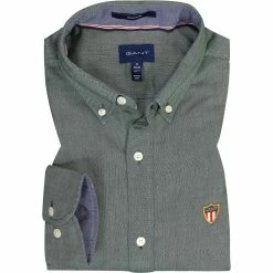 Bestpreis 😍 Gant Hemd 3040730/374 Regular Fit, Baumwolle, Dunkelgrün meliert, Dunkelgrün 🔔