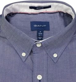 Brandneu 👍 Gant Hemd 3040730/423 Regular Fit, Baumwolle, Blau meliert, Blau 🤩 -Hemden Verkaufsgeschäft 382940 norm2