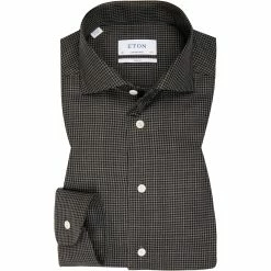 Beste Bewertungen von ✔️ ETON Hemd 1000/02527/15 Contemporary Fit, Merinowolle, Graphit-schwarz, Grau ❤️