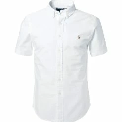Bester Verkauf 😀 Polo Ralph Lauren Hemd 710787736/003 Kurzarmhemd, Slim Fit, Baumwolle, Weiß ❤️