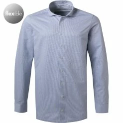 Neu 🤩 OLYMP Luxor Modern Fit 69EL 1210/19/13 Hemd, Jersey geruchshemmend, Extra langer Arm, Rauchblau gemustert, Rauchblau 😉