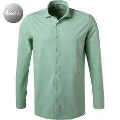 Am billigsten 😀 OLYMP Luxor Modern Fit 1210/84/44 Hemd, Jersey geruchshemmend, Limone meliert, Limone 👏