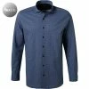 Brandneu 🛒 OLYMP Luxor Modern Fit 1296/14/18 Hemd, Jersey geruchshemmend, Marineblau gemustert, Marine ⭐