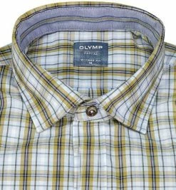Aktion ❤️ OLYMP Casual Modern Fit 4080/14/47 Hemd, Popeline, Oliv-pastelltürkis, Oliv 👏 -Hemden Verkaufsgeschäft 383586 norm2