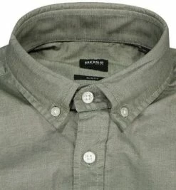Neu 🔥 BOSS Hemd Mabsoot 50462815/360 Slim Fit, Baumwolle, Olivegrün meliert, Olive 😉 -Hemden Verkaufsgeschäft 383665 norm2