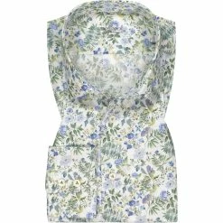 Am billigsten 🎁 van Laack Hemd Tailor Fit EL 170255/RET-LTFW/009 Baumwolle, Extra langer Arm, Grün-blau gemustert, Weiß-grün-blau 🌟