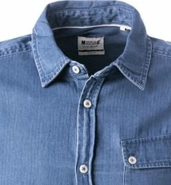 Aktion 💯 MUSTANG Hemd 1011841/500 👖 Jeanshemd, Slim Fit, Baumwolle, Blau , Blau 🔥 -Hemden Verkaufsgeschäft 384071 norm2