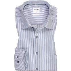 Blitzangebot 🎁 OLYMP Luxor Comfort Fit 1080/14/18 Hemd, Baumwolle, Marine-weiß gestreift, Marine 🛒