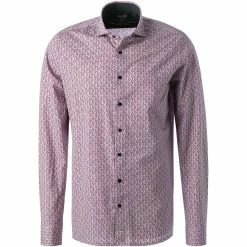 Großhandel 😀 OLYMP Luxor Modern Fit 1204/14/35 Hemd, Jersey geruchshemmend, Rot gemustert, Rot 👏