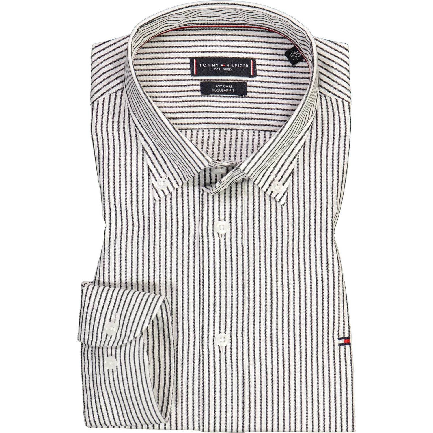 Budget 🔔 Tommy Hilfiger Hemd MW0MW22511/OGJ Regular Fit, Bio Baumwolle, Weiß-schwarz gestreift, Weiß-schwarz 👍 1 Budget 🔔 Tommy Hilfiger Hemd MW0MW22511/OGJ Regular Fit, Bio Baumwolle, Weiß-schwarz gestreift, Weiß-schwarz 👍