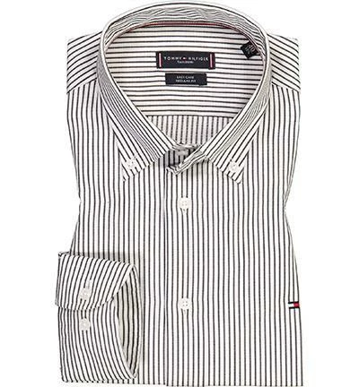 Budget 🔔 Tommy Hilfiger Hemd MW0MW22511/OGJ Regular Fit, Bio Baumwolle, Weiß-schwarz gestreift, Weiß-schwarz 👍 2 Budget 🔔 Tommy Hilfiger Hemd MW0MW22511/OGJ Regular Fit, Bio Baumwolle, Weiß-schwarz gestreift, Weiß-schwarz 👍 – Bild 2