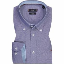 Am billigsten ✔️ Tommy Hilfiger Hemd MW0MW22512/0GY Slim Fit, Bio Baumwolle, Blau meliert, Blau 🎉