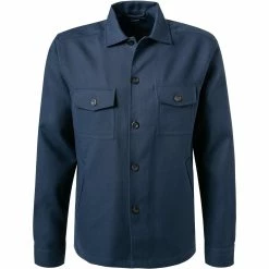 Aktion 🧨 ETON Overshirt 1000/02675/28 Baumwolle, Nachtblau 💯