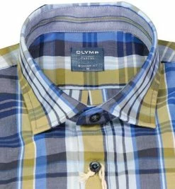 Schlussverkauf 🤩 OLYMP Casual Modern Fit 4078/14/18 Hemd, Popeline, Marine-khaki kariert, Marine 🧨 -Hemden Verkaufsgeschäft 384301 norm2