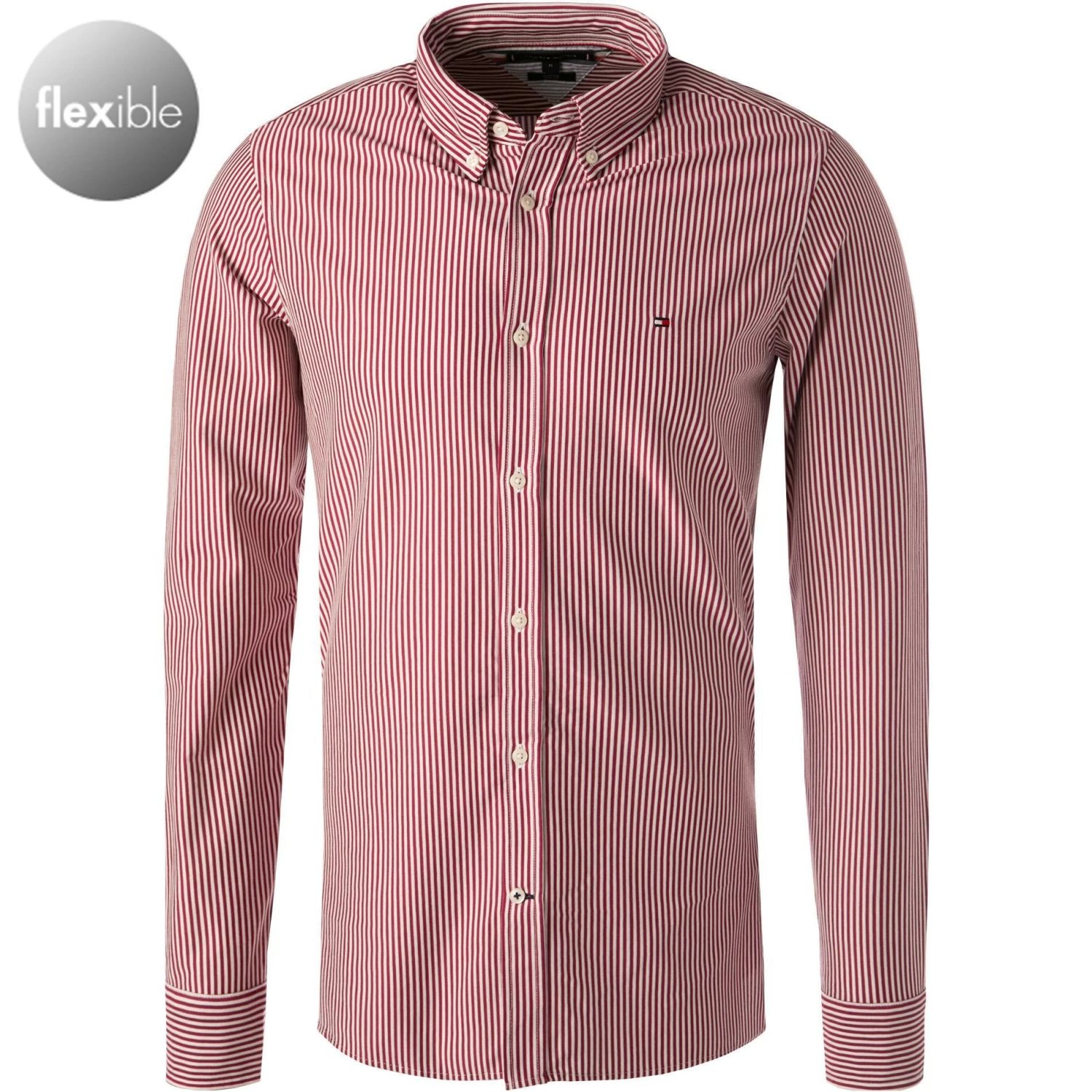 Auslauf 🛒 Tommy Hilfiger Hemd MW0MW23790/0EV Slim Fit, Jersey, Dunkelrot-weiß gestreift, Dunkelrot-weiß 💯 1 Auslauf 🛒 Tommy Hilfiger Hemd MW0MW23790/0EV Slim Fit, Jersey, Dunkelrot-weiß gestreift, Dunkelrot-weiß 💯