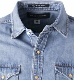 Billig 🔔 Replay Hemd M4860B.000.26C A/009 👖 Jeanshemd, Baumwolle, Blau 🌟 -Hemden Verkaufsgeschäft 384387 norm2