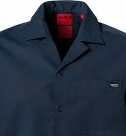 Billig 💯 HUGO Hemd Ellino 50468010/405 Kurzarmhemd, Straight Fit, Dunkelblau 🌟 -Hemden Verkaufsgeschäft 384410 norm2