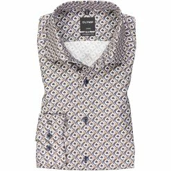Bester Verkauf 🧨 OLYMP Luxor Modern Fit 1268/14/28 Hemd, Baumwolle, Braun gemustert, Braun ✨