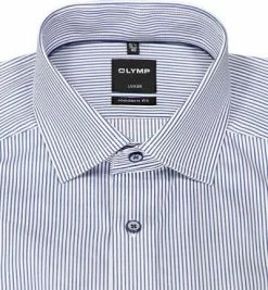 Blitzangebot 😀 OLYMP Luxor Modern Fit 1280/14/18 Hemd, Baumwolle, Marineblau gestreift, Marine 💯 -Hemden Verkaufsgeschäft 384427 norm2