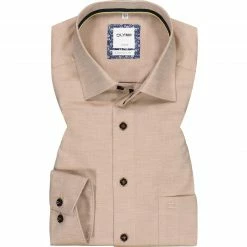 Schlussverkauf 🔥 OLYMP Luxor Comfort Fit 1024/14/28 Hemd, Baumwolle, Braun 💯