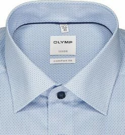 Beste Bewertungen von 👏 OLYMP Luxor Comfort Fit 1048/14/11 Hemd, Baumwolle, Blau gemustert, Bleu 😉 -Hemden Verkaufsgeschäft 384518 norm2